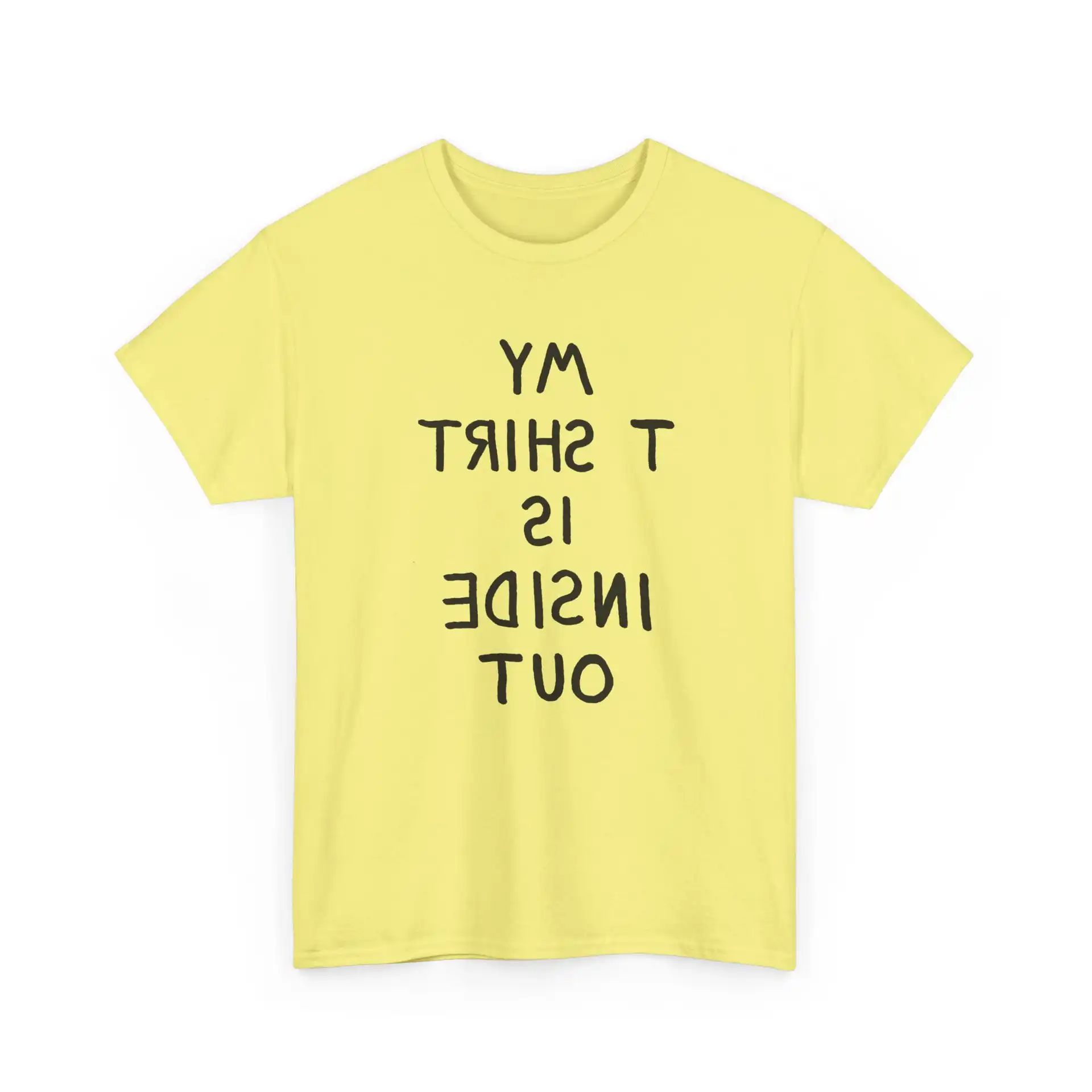 1960s Novelty Inside Out Tee – Custom Hand-Drawn Graphic Shirt 1960s Novelty Inside Out Tee – Custom Hand-Drawn Graphic Shirt
