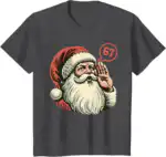 67 Christmas Santa Skateboarding Tee – Funny Boys' Shirt