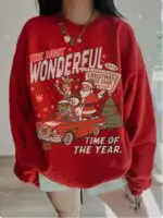 90s Vintage Christmas Sweatshirt – Retro Santa Crewneck Pullover