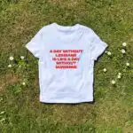 A Day Without Lesbians Y2K Baby Tee - 3D Puff Graphic Shirt