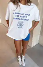 A Marg an Hour Bridal Shower Tee – Custom Bride Name Shirt