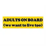 Adults On Board Bumper Sticker & Magnet – Funny Vinyl Design