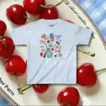 American Girl Mess Collage Baby Tee – Trendy 90s Style Shirt