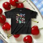 American Girl Mess Collage Baby Tee – Trendy 90s Style Shirt