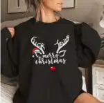 Anti-Trump Reindeer Christmas Sweatshirt – Funny Holiday Tee