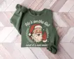 Anti-Trump Santa Claus Sweatshirt – Fun Holiday Protest Tee