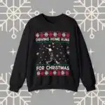 Baseball Ugly Christmas Sweater – Funny Holiday Sports Sweatshirt