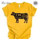 Beef Cuts Butcher Shirt – Support Cattle Farmers Graphic Tee