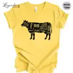 Beef Cuts Butcher Shirt – Support Cattle Farmers Graphic Tee