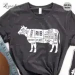 Beef Cuts Butcher Shirt – Support Cattle Farmers Graphic Tee