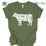 Beef Cuts Butcher Shirt – Support Cattle Farmers Graphic Tee