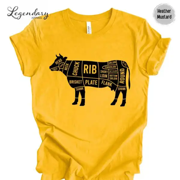 Beef Cuts Butcher Shirt – Support Cattle Farmers Graphic Tee