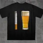 Beer and Cigarette Funny Shirt – Humorous Unisex Party Tee