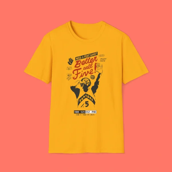Better Call Five Immanuel Quickley Shirt – Retro Raptors Graphic Tee