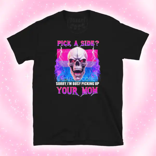 Bisexual Skull Shirt – Soft Comfy Tee with Fun Text Options