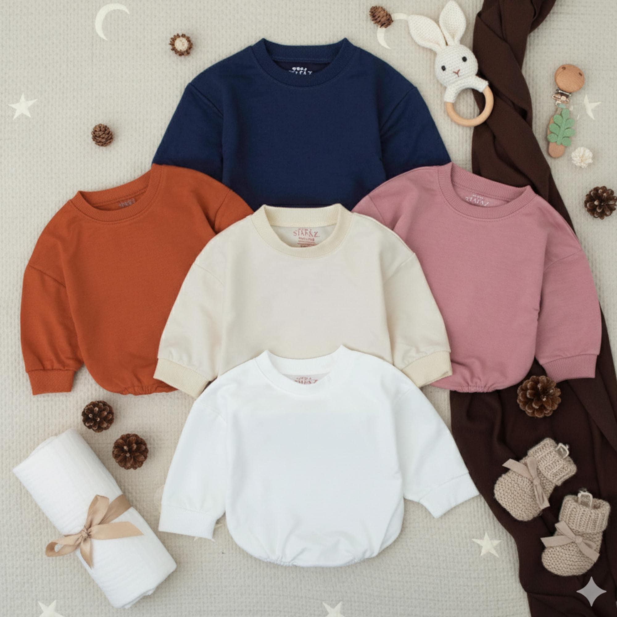 Blank Baby Romper - Long Sleeve Cotton Bodysuit for Baby Shower Blank Baby Romper - Long Sleeve Cotton Bodysuit for Baby Shower