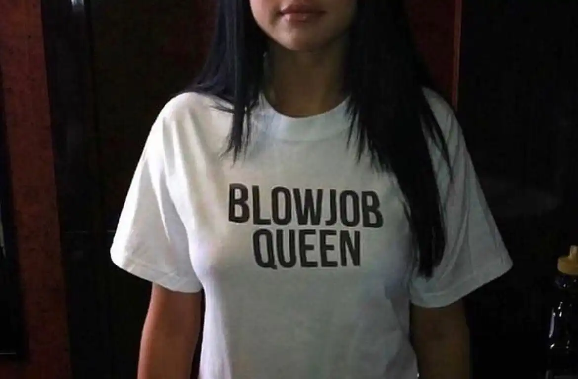 Blowjob Queen Y2K Cursed Tee – Funny Meme Shirt for Gen Z Blowjob Queen Y2K Cursed Tee – Funny Meme Shirt for Gen Z