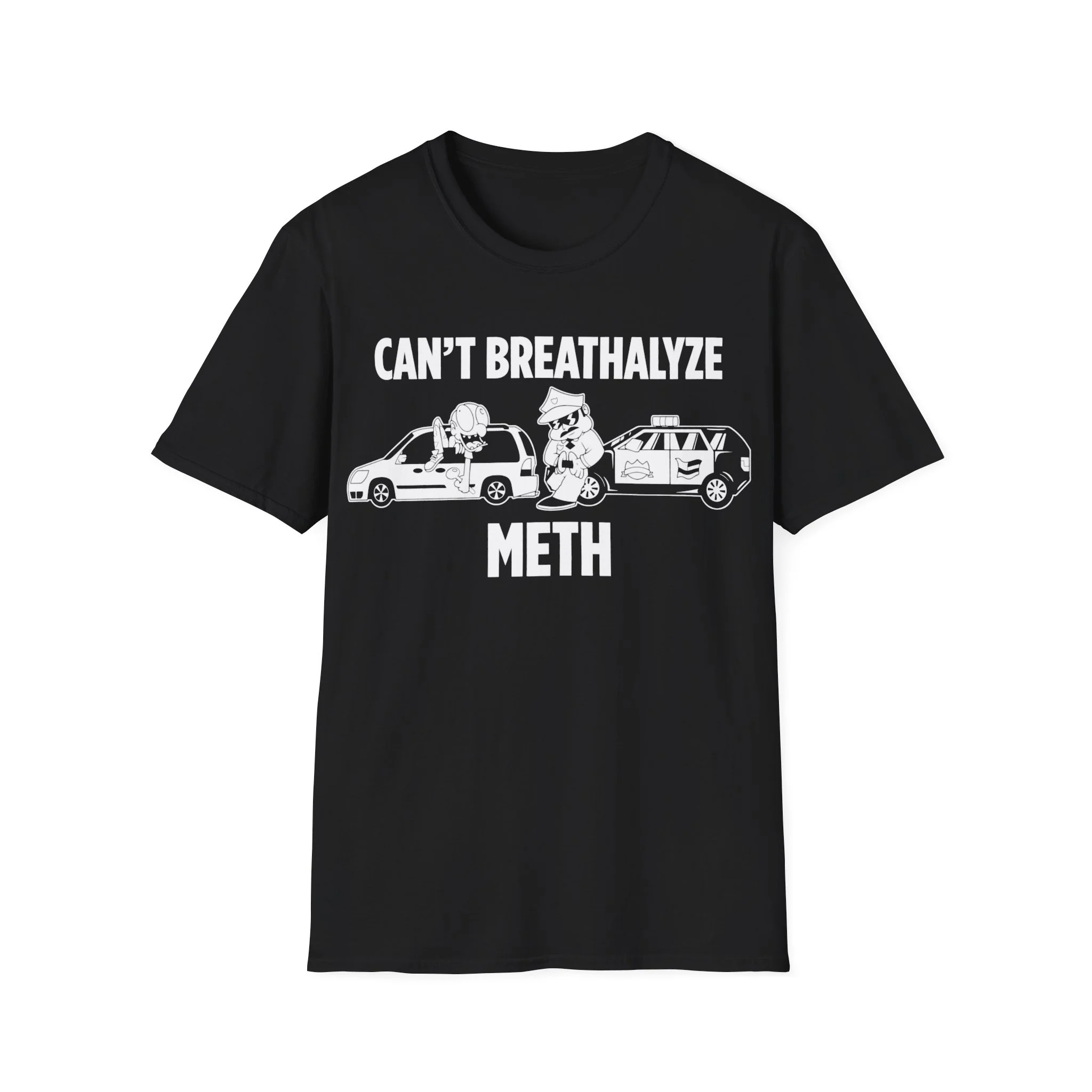 Can't breathalyze meth shirt – Funny edgy graphic tee for humor lovers Can't breathalyze meth shirt – Funny edgy graphic tee for humor lovers