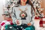 Christmas Brown Goldendoodle Reindeer Sweatshirt – Holiday Dog Lover Gift