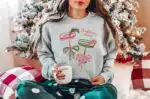 Christmas Cocktail Sweatshirt – Festive Holiday Party Top