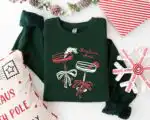 Christmas Cocktail Sweatshirt – Festive Holiday Party Top