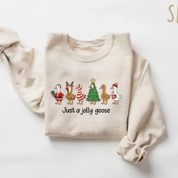 Christmas Goose Shirt – Just A Jolly Holiday Graphic Tee
