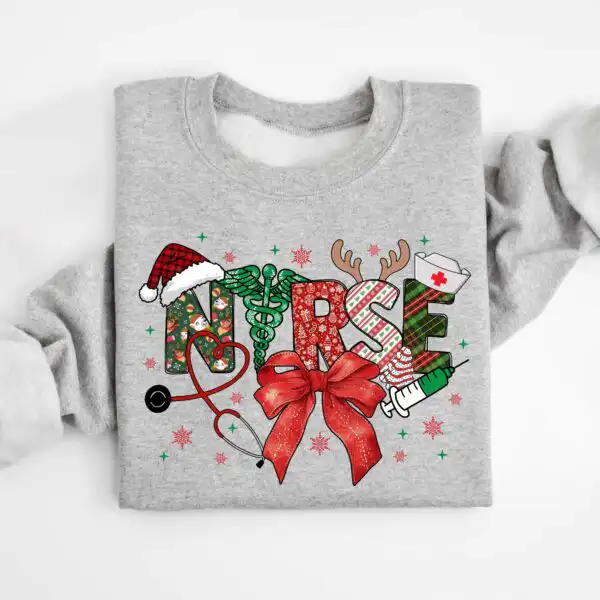 Christmas Nurse Sweatshirt – Funny Holiday Gift for RNs