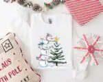 Christmas Snowman Hoodie – Cute Xmas Tree Graphic Sweatshirt