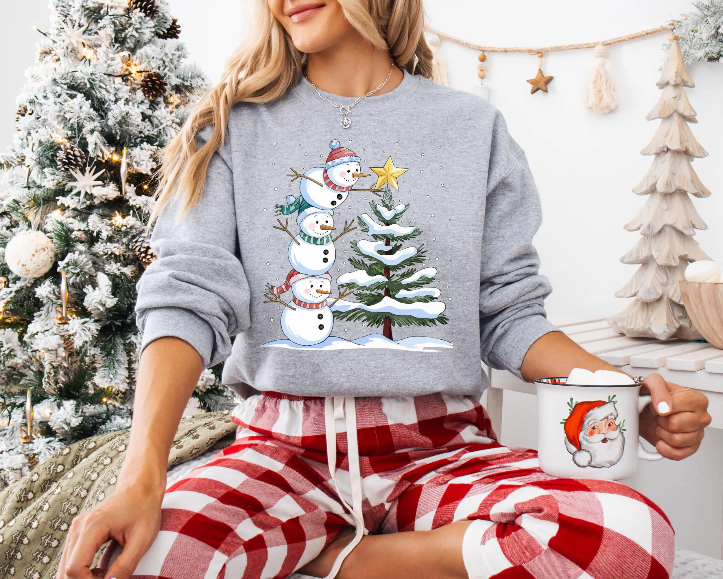 Christmas Snowman Hoodie – Cute Xmas Tree Graphic Sweatshirt Christmas Snowman Hoodie – Cute Xmas Tree Graphic Sweatshirt