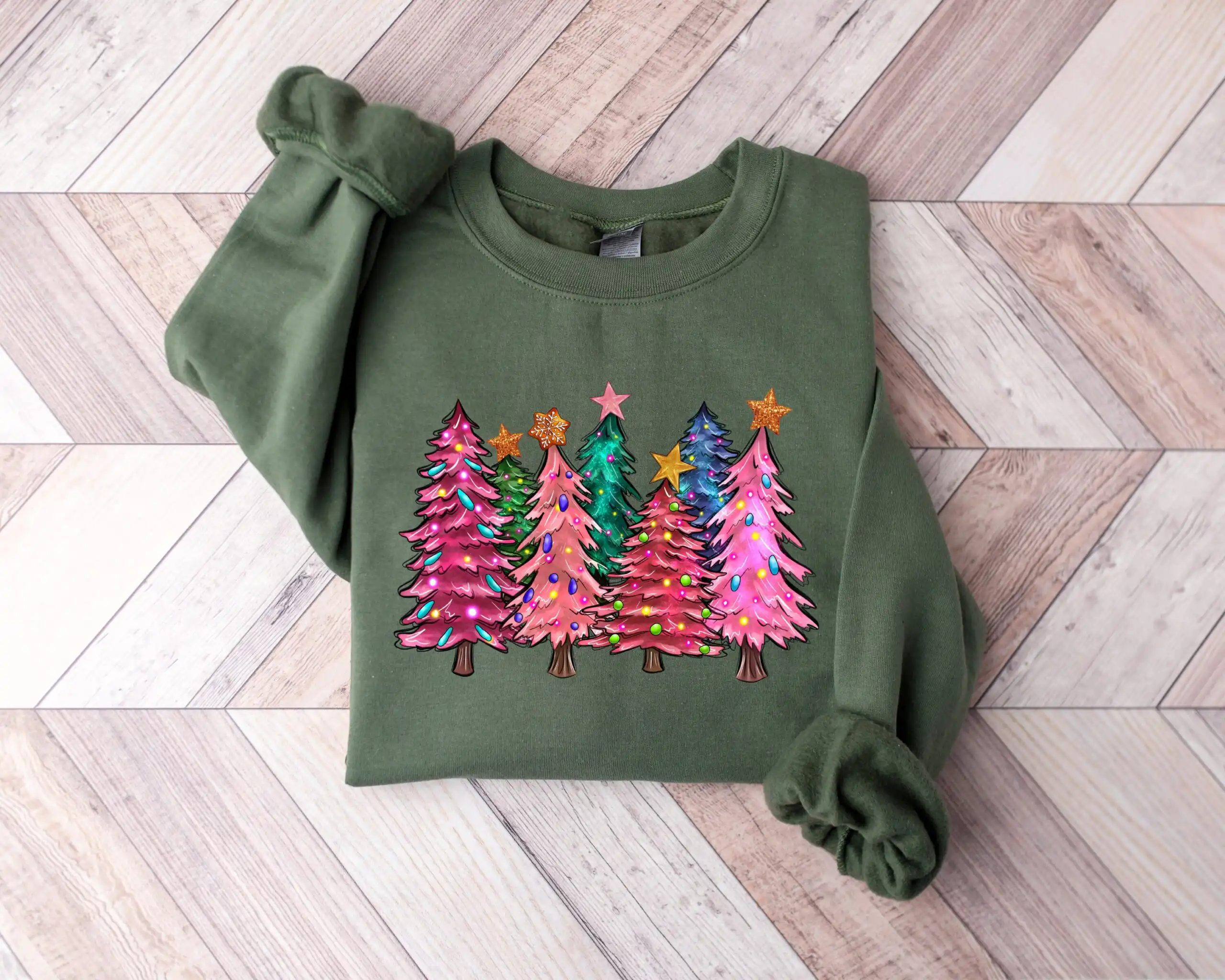 Christmas Tree Sweatshirt – Cozy Custom Holiday Crewneck Christmas Tree Sweatshirt – Cozy Custom Holiday Crewneck