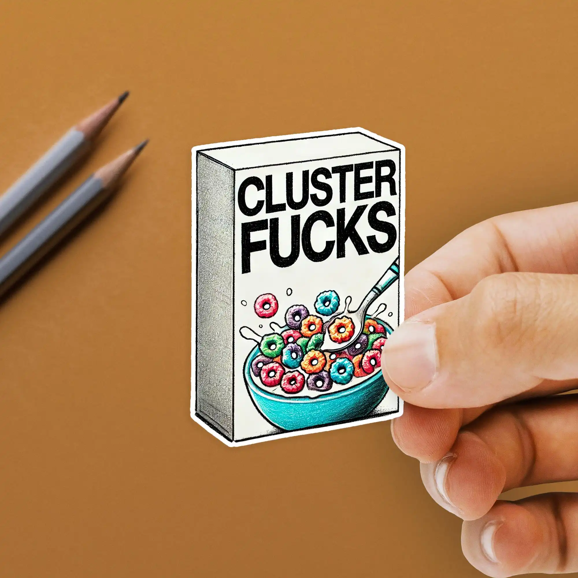 Cluster Fucks Sticker – Funny Dark Humor Decal for Water Bottles Cluster Fucks Sticker – Funny Dark Humor Decal for Water Bottles
