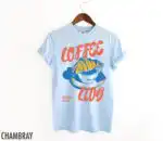 Coffee Club T-Shirt – Vintage Graphic Tee with Croissant Design