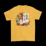 Colt 45 Floral Vintage Style Tee – Jeff Spicoli Inspired Shirt