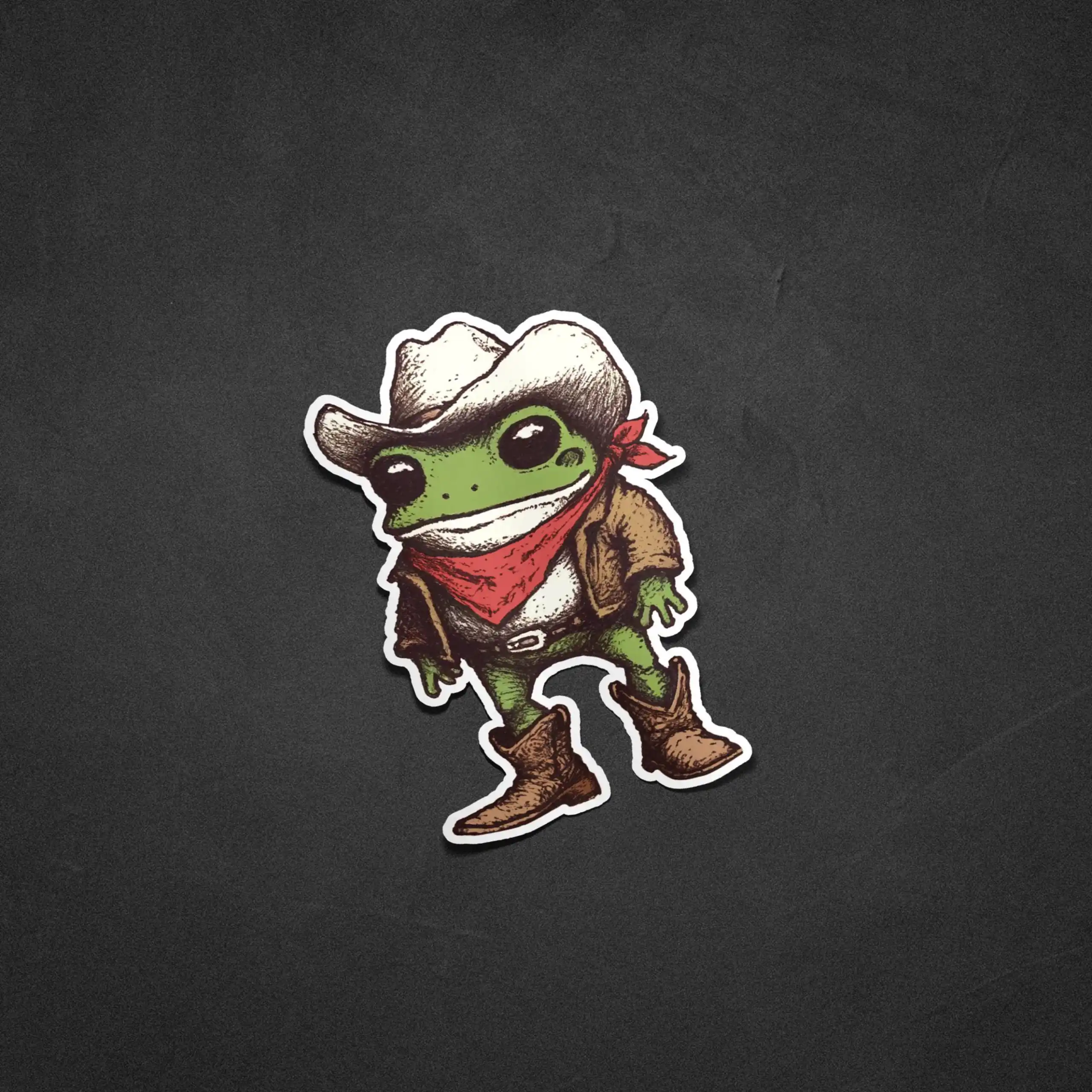 Cowboy Frog Sticker – Cute Western Toad Decal for Laptops & Water Bottles Cowboy Frog Sticker – Cute Western Toad Decal for Laptops & Water Bottles