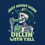 Cowboy Skeleton Pickle Tee – Funny Anti-Social Graphic Shirt