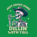 Cowboy Skeleton Pickle Tee – Funny Anti-Social Graphic Shirt