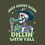 Cowboy Skeleton Pickle Tee – Funny Anti-Social Graphic Shirt