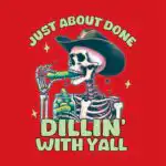 Cowboy Skeleton Pickle Tee – Funny Anti-Social Graphic Shirt