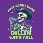 Cowboy Skeleton Pickle Tee – Funny Anti-Social Graphic Shirt