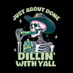 Cowboy Skeleton Pickle Tee – Funny Anti-Social Graphic Shirt