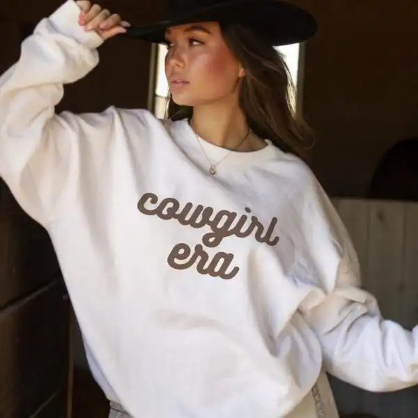 Cowgirl Era Sweater – Cozy Western Graphic Pullover for Bachelorettes