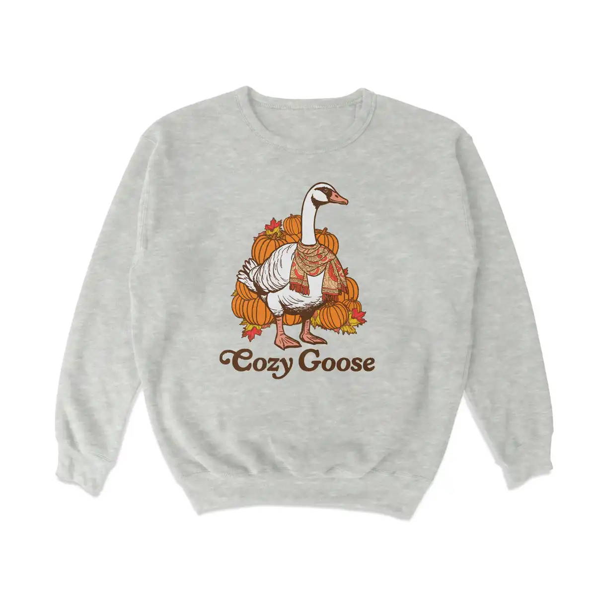 Cozy Goose Crewneck Sweatshirt – Soft, Worn-In Feel Top Cozy Goose Crewneck Sweatshirt – Soft, Worn-In Feel Top