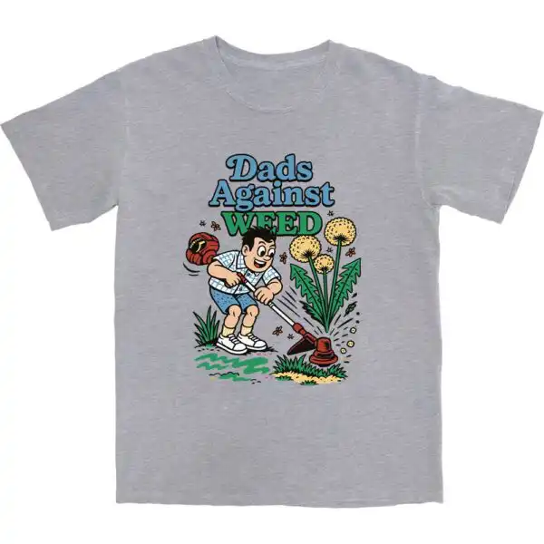Dads Against Weed Cartoon Tee – Soft Combed Cotton Shirt