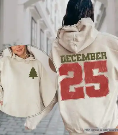 Distressed December 25 Hoodie – Funny Country Christmas Sweat