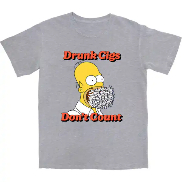 Drunk Cigs T Shirt – Soft Unisex Tee with Relaxed Fit Design