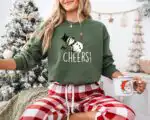 Drunk Snowman Drinking Wine Sweatshirt – Fun Holiday Hoodie