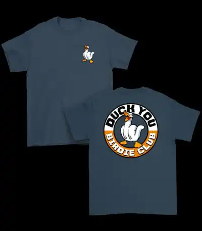 Duck You Birdie Club T-Shirt – Funny Hand Gesture Graphic Tee