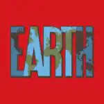 Earth Art T-Shirt – Creative Planet Typography Cotton Tee