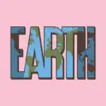 Earth Art T-Shirt – Creative Planet Typography Cotton Tee