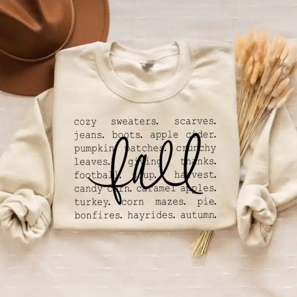 Fall Definition Sweatshirt – Cozy Cotton Graphic Tee for Autumn